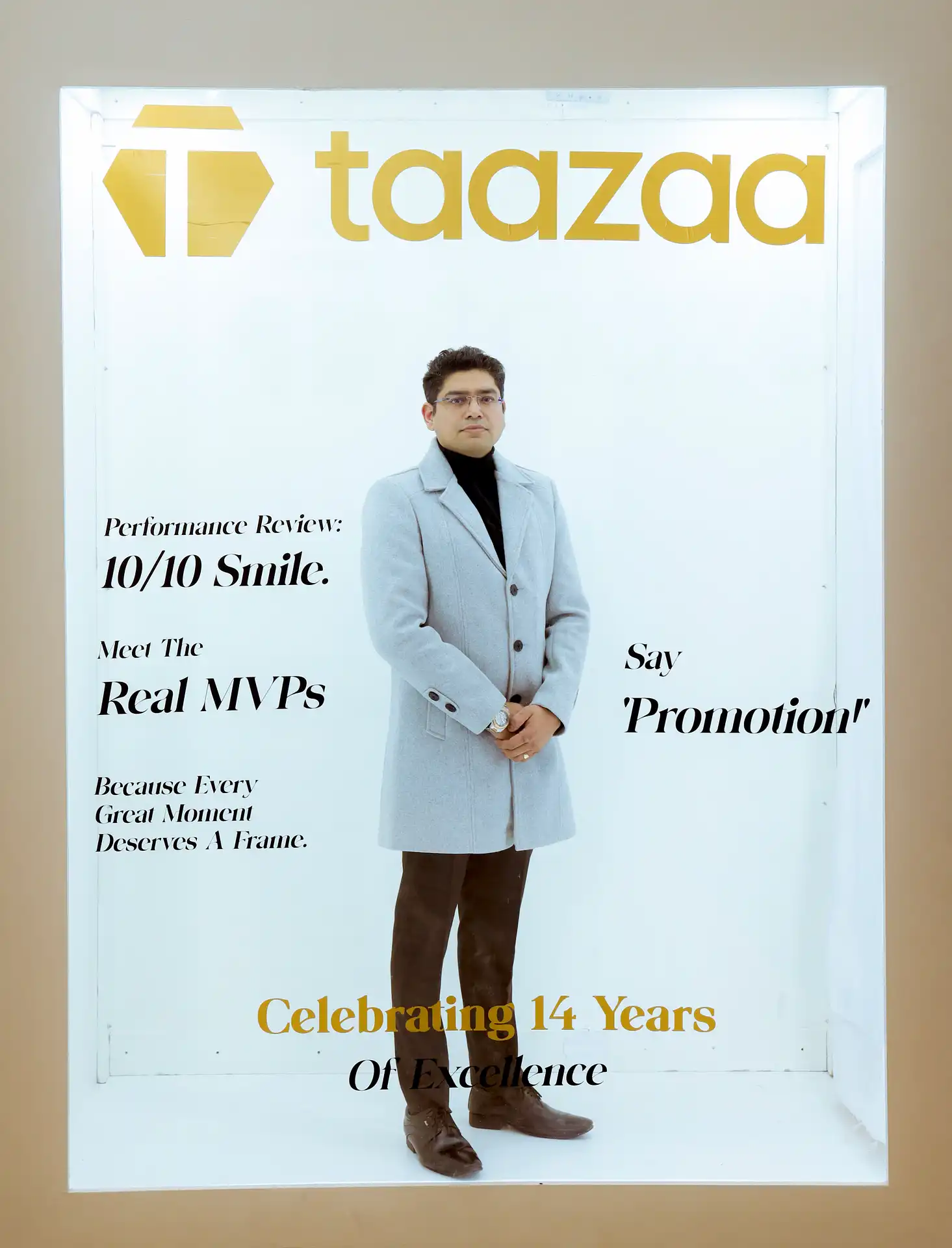magazine photo booth setup for business